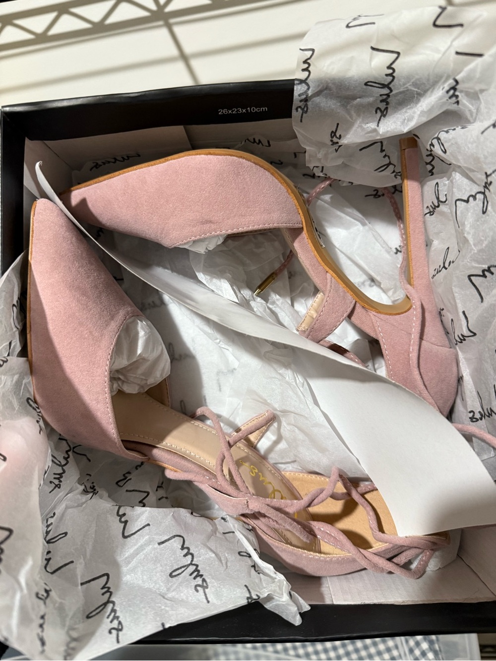 Lulu's Lace-Up Pointed Toe Heels - Picture 5 of 5